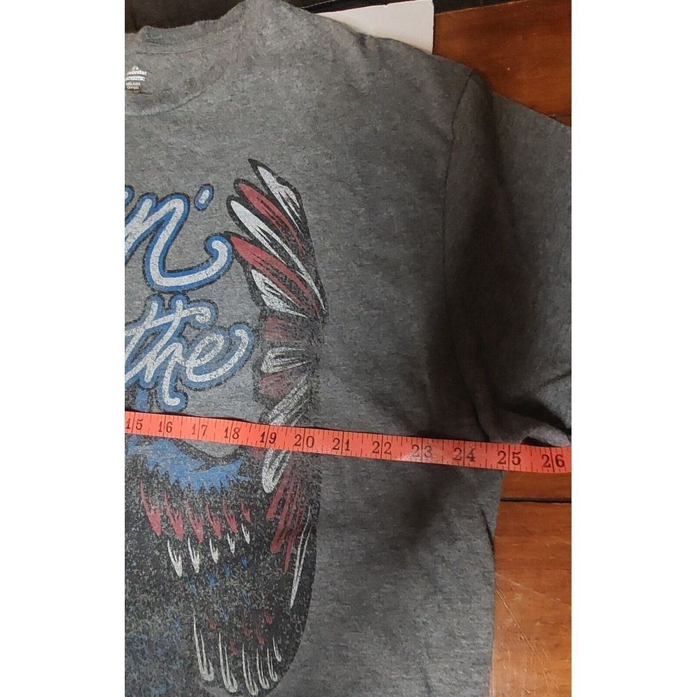 Graphic T-Shirt Eagle Livin' the Dream Patriotic USA Flag Print XXL - Picture 4 of 6
